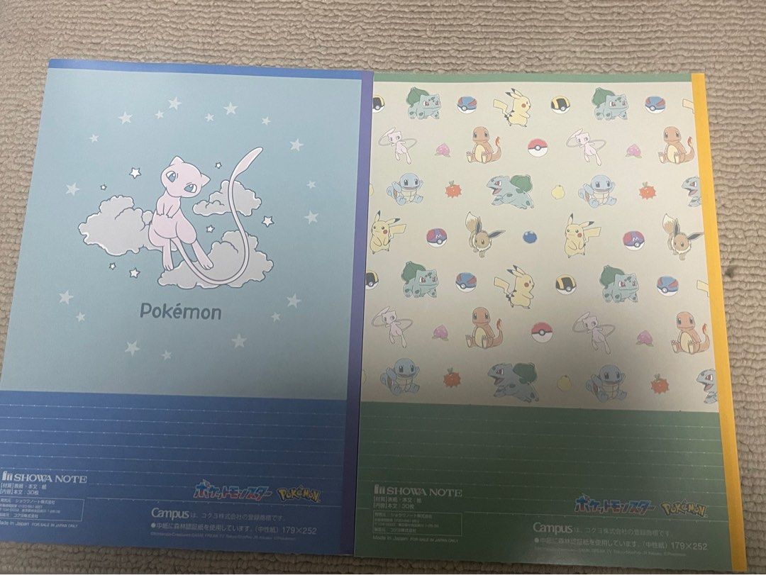 New Pokemon Campus B5 Notebook Eevee Squirtle (Category: Stationery & School Supplies) located in Quezon City. Submitted by regtailtherapy (Listing ID 1467730393, Image 2). Description: 220 each, from jp!.