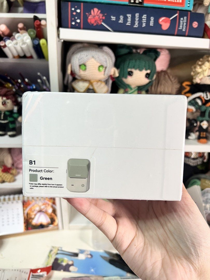 Niimbot B1 Thermal Label Smart Printer in GREEN (Category: Printers, Scanners & Copiers) located in Valenzuela. Submitted by elicxxe (Listing ID 1467712678, Image 2). Description: FOR SALE! Niimbot B1 Smart Label Printer in GREEN 💚 ✨ Brand new and sealed! I accidentally scratched the plastic seal at the bottom, which is why I circled that part in the photo. however thr seal remains intact, and the item is still brand new and unopened ₱1,450 Come