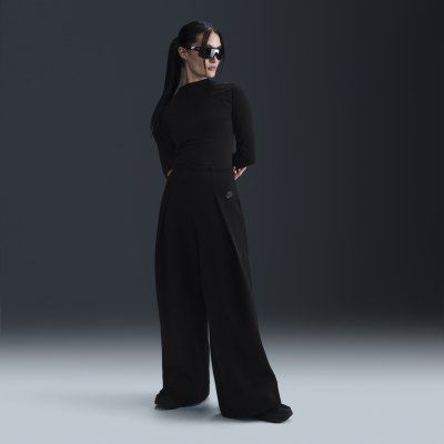 NIKE - Black Tech Fleece Pleated Wide Pants (Category: Other Bottoms) located in Cavite. Submitted by hand.picked (Listing ID 1467725690, Image 1). Description: NIKE - Black Tech Fleece Pleated Wide Pants Size: Medium 28” Waistline 40” Length 12.5” Leg Opening Condition: Excellent.