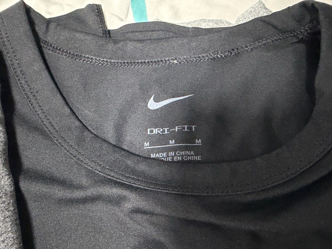 Nike Dri-FIT T-Shirts Bundle Pack Size M (Category: Tshirts & Polo Shirts ) located in Manila. Submitted by inflvenceph (Listing ID 1467764810, Image 2). Description: - Set of 3 Nike Dri-FIT athletic t-shirts - Size: Medium Mens - Colors: Dark heather grey, solid black, and light grey marl - Moisture-wicking fabric ideal for gym workouts or daily casual wear - Used 1x only good as new 9.9/10 - 1,800 fixed as pack for 3 items or 700 each Sta mesa 