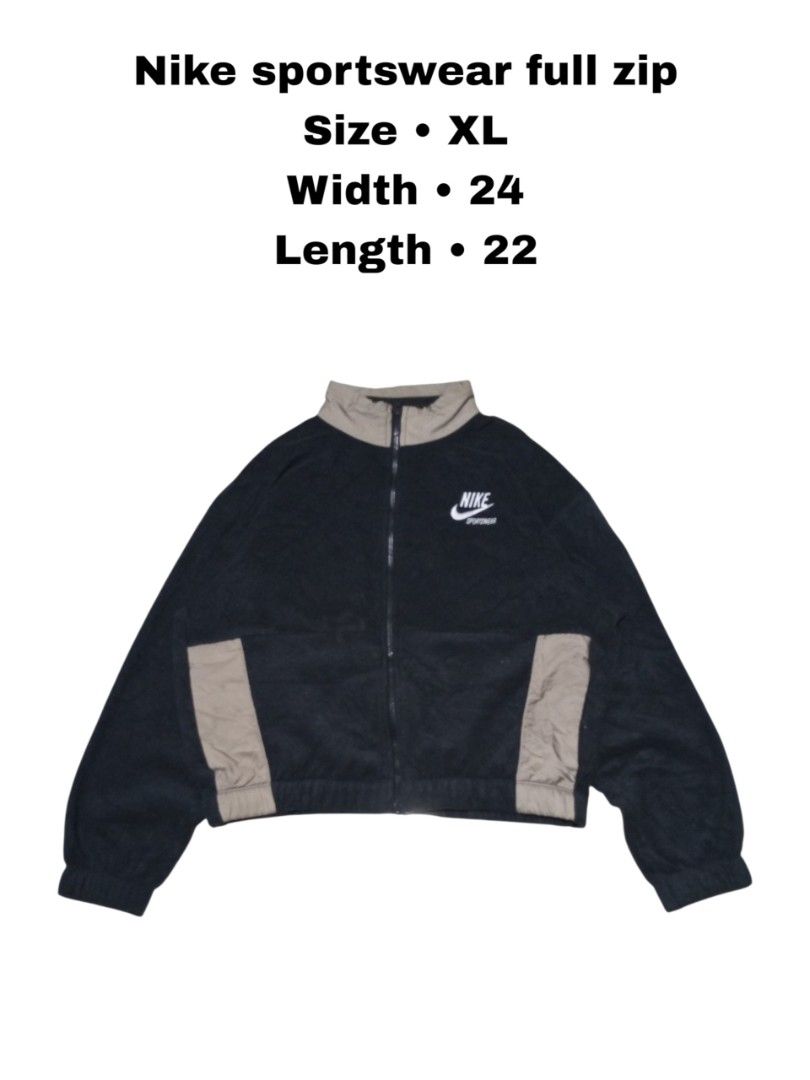 Nike sport zip up jacket (Category: Coats, Jackets and Outerwear) located in Manila. Submitted by _t20hrift (Listing ID 1467604103, Image 1). Description: Nike sport zip up jacket Size • XL 24 | 22 Dimension.