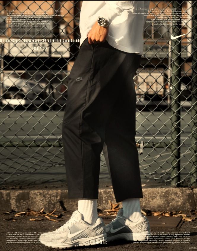 NIKE Sportswear Essential - Black (Category: Chinos) located in Baguio. Submitted by viibodegaaa (Listing ID 1467735407, Image 1). Description: Item: NIKE Sportswear Essential - Black Size: 30 Waist: 15.5’ Length: 34.5’ Leg opening: 7’ Price: 1480.