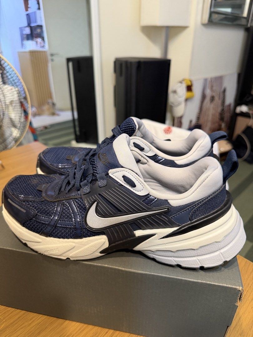 Nike V2K Run (Category: Sneakers) located in Quezon City. Submitted by callmeo (Listing ID 1467615753, Image 3). Description: Pre-loved Nike V2K Run in obsidian blue. Still in good condition, just needs a little cleaning. 📏 Size: US 9 💰 Price: ₱_1500 📍 Meetup/Pickup: The Orabella Project 4, Quezon City RFS: Decluttering.