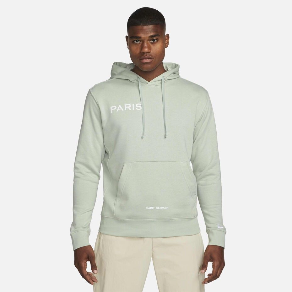 NIKE x PARIS SAINT-GERMAIN HOODIE (Category: Coats, Jackets and Outerwear) located in Baguio. Submitted by nikholeisshop29 (Listing ID 1467813609, Image 2). Description: NIKE x PARIS SAINT-GERMAIN HOODIE 1,180 + SF Best fit: Medium L:27 | W:21 Excellent condition Color rate:10/10.