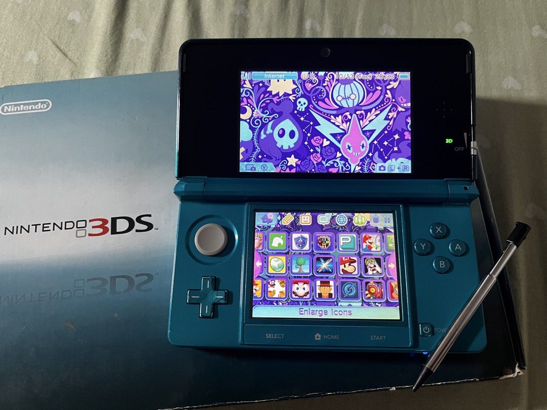 Nintendo 3DS(CFW) w/ Box & Inserts (Category: Nintendo) located in Marikina City. Submitted by jaydxgamer (Listing ID 1467738898, Image 1). Description: Nintendo 3DS still with box and inserts. CFW or jailbreak with lots of games and Emulators to play retro games. ✅ Modded/CFW – preloaded with tons of games and emulators ✅ Maganda pa, no issues sa gameplay ✅ Okay battery life, charges properly ✅ Makinis and well maintained Inclusions: Nintendo 3D