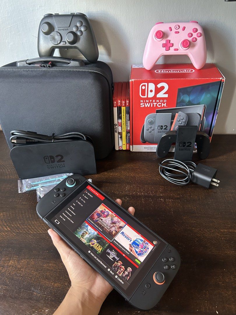 Nintendo Switch 2 Bundle (Category: Nintendo) located in Pasay City. Submitted by inigo6 (Listing ID 1467605741, Image 2). Description: For Sale Nintendo Switch 2 in pristine condition! No issues whatsoever, ready to play. 🕹️Console & Dobe Case Only — ₱26k - Nintendo Switch 2 - Dobe travel storage case - all original nintendo inclusions (Dock, HDMI, Charger, Joy-Con Grip, and Straps). 🎮 Games and Controller sold separately • NBA 2K26 — 1000 • F