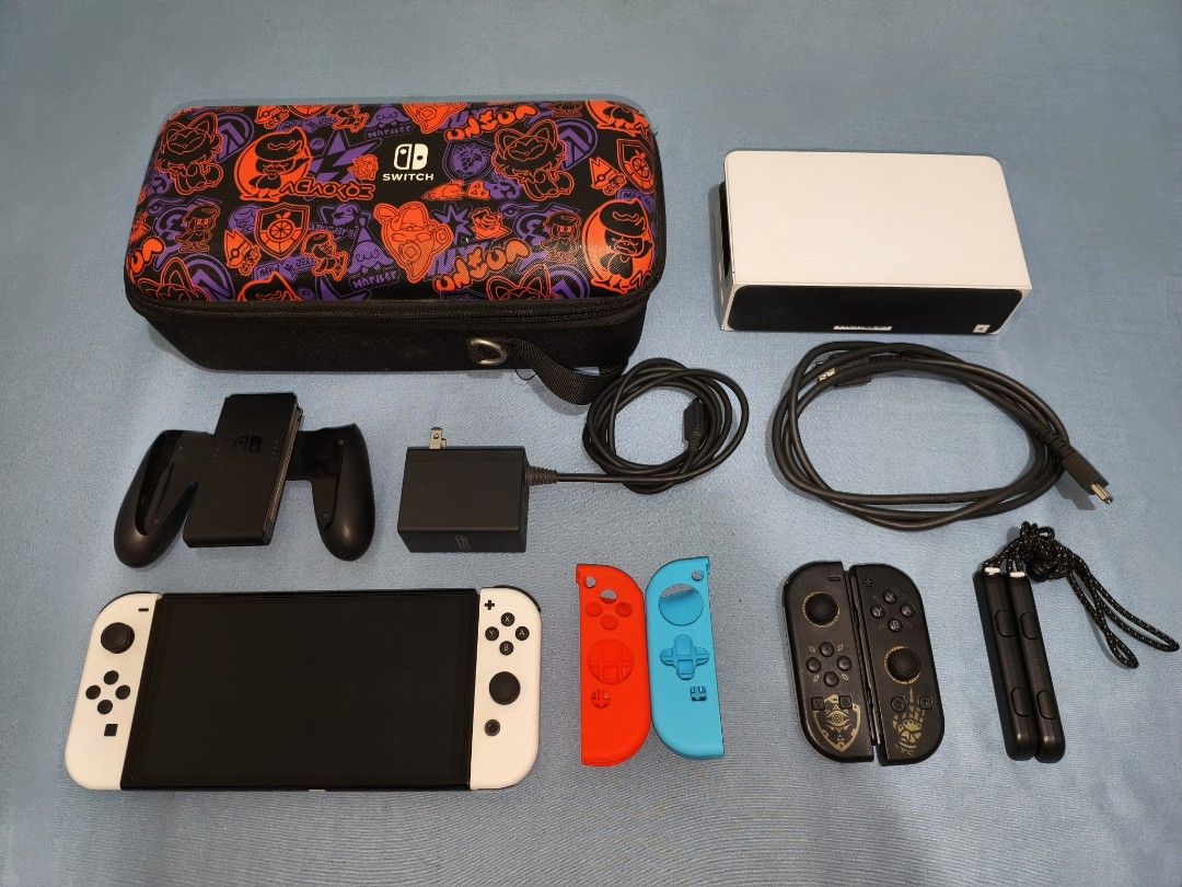 Nintendo Switch OLED + Complete Accessories & Bag + Extra Controller (Category: Nintendo) located in Navotas City. Submitted by alexissedi68303 (Listing ID 1467614470, Image 1). Description: FOR SALE: Nintendo Switch OLED + Complete Accessories & Bag + Extra Controller Condition: 9.5/10 P9,990.00 FIXED Inclusions: ✅OLED tablet ✅Original Joy-cons ✅Original Joy-con straps & Original Grip ✅Original Dock & Original HDMI ✅Original Charger ✅Bag ✅Temper