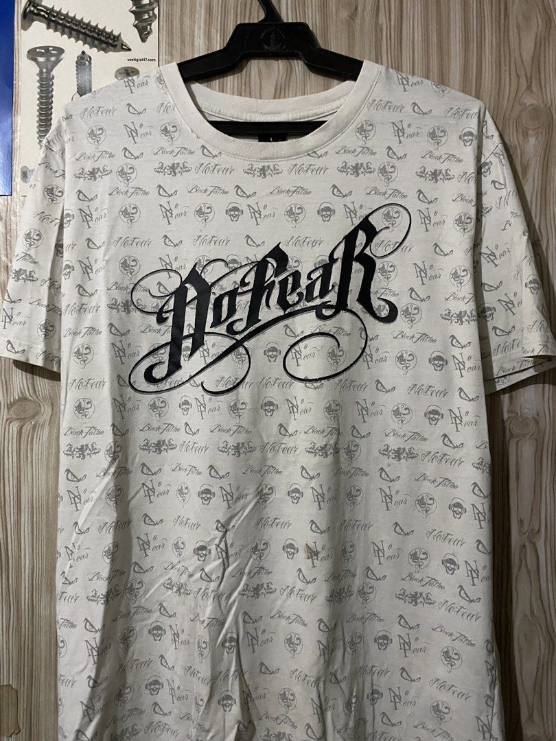No Fear AOP Tee (Category: Tshirts & Polo Shirts ) located in Manila. Submitted by mals.col (Listing ID 1467735133, Image 2). Description: Dimensions: 20” x 28” Flaws: minimal crackprints ₱700+sf.