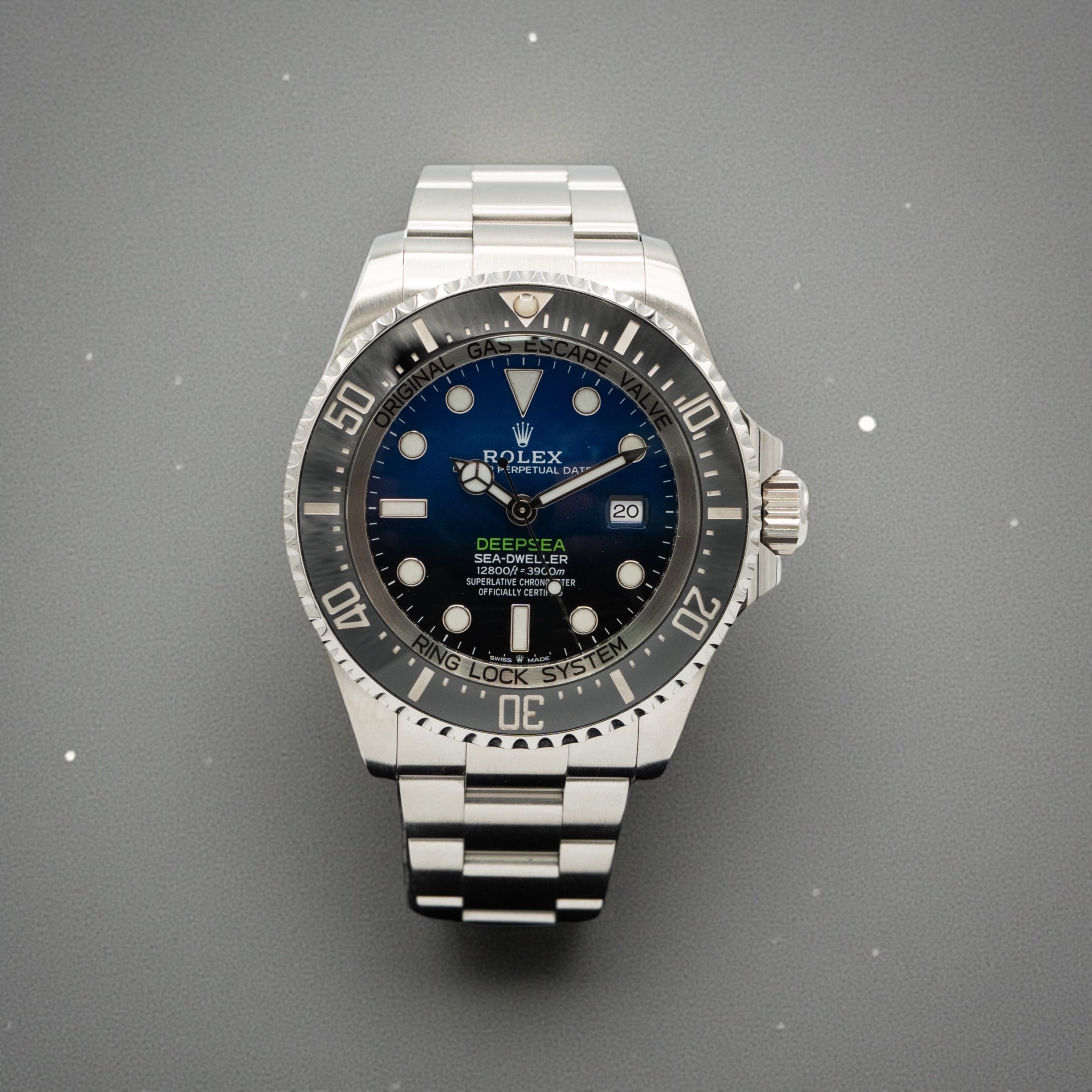 NOV 2018 Rolex Deepsea Blue 44 126660 (Category: Watches) located in Singapore. Submitted by kbluxury (Listing ID 1467703788, Image 1). Description: Pre-owned Rolex Deepsea Blue 44 Model: 126660 Serial: Alphanumeric Series Bezel: Cerachrom Dial: D-Blue Material: Steel Case diameter: 44 mm White Tag: No Box and Paper: Original Rolex Warranty Certificate and Box Available Warranty Dated: NOV 2018 Condition: Mint Complimentary 2 Years In House Warra