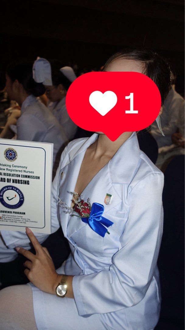 Nursing Gala Uniform (Category: Sets or Coordinates) located in Manila. Submitted by shoppaaholiic (Listing ID 1467604578, Image 3). Description: selling my gala uniform inclusions: top and skirt free nursing cap size: - small - 26in waist - 30-34 bust.