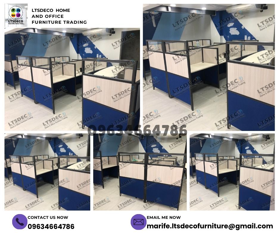 office workstation tables modular office partitions (Category: Office Furniture & Fixtures) located in Quezon City. Submitted by lailace (Listing ID 1467662617, Image 1). Description: 👉Are you looking for WORKSTATION, MODULAR CUBICLES OFFICE PARTITION, and OFFICE FURNITURE SUPPLIER? LTSDECO Furniture, is direct supplier, manufacturer, and trusted provider of high quality, affordable and durable modular office divider partition, home and office f