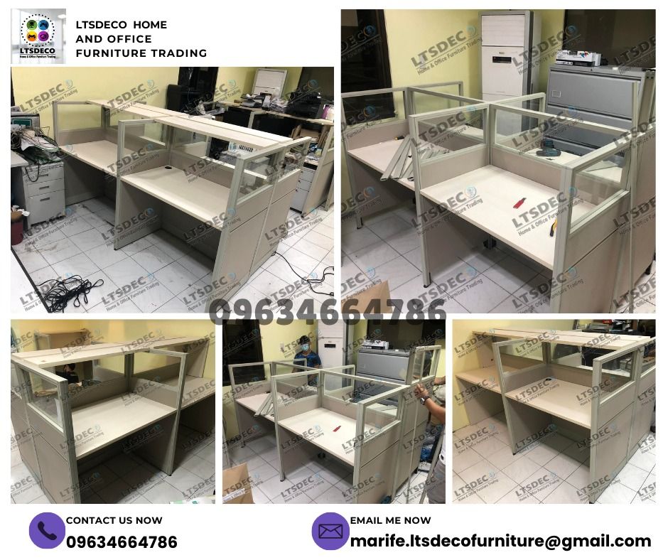 office workstation tables modular office partitions (Category: Office Furniture & Fixtures) located in Quezon City. Submitted by lailace (Listing ID 1467662617, Image 3). Description: 👉Are you looking for WORKSTATION, MODULAR CUBICLES OFFICE PARTITION, and OFFICE FURNITURE SUPPLIER? LTSDECO Furniture, is direct supplier, manufacturer, and trusted provider of high quality, affordable and durable modular office divider partition, home and office f