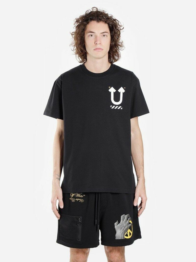 Off-White x Undercover Skeleton Dart T-Shirt (Category: Tshirts & Polo Shirts ) located in Naga. Submitted by trashfinds (Listing ID 1467777956, Image 1). Description: This item is the Off-White x Undercover Skeleton Dart T-Shirt from their highly sought-after 2019 “UNDEROFFWHITECOVERS” collaborative capsule collection. The piece combines Jun Takahashi’s Undercover aesthetic with Virgil Abloh’s Off-White signature styling. It features a unique ch