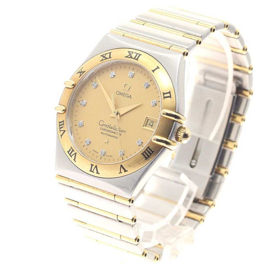 Omega Constellation (Category: Luxury Watches) located in Bulacan. Submitted by youlovewatches (Listing ID 1467736152, Image 2). Description: Omega Constellation Automatic — 2-tone steel and gold 36mm Case size Elegant champagne dial Classic Roman numeral bezel Automatic chronometer Timeless vintage appeal Set with: Original Travel Omega Pouch Open for authentication 📩 PM for reservation details..