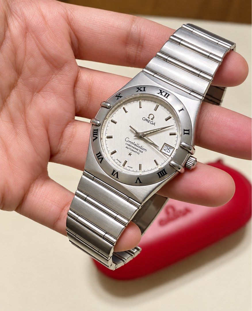 Omega Constellation Chronometer Automatic Watch (Category: Luxury Watches) located in Baliuag. Submitted by clicksmileph (Listing ID 1467687684, Image 1). Description: - Brand: Omega Constellation Chronometer Automatic - Dial: Silver with date window at 3 o'clock - Bezel: Distinctive bezel with Roman numerals - Bracelet: Integrated stainless steel with secure clasp closure - Performance: Keeps accurate time, wears very comfortably - Inclusions: O