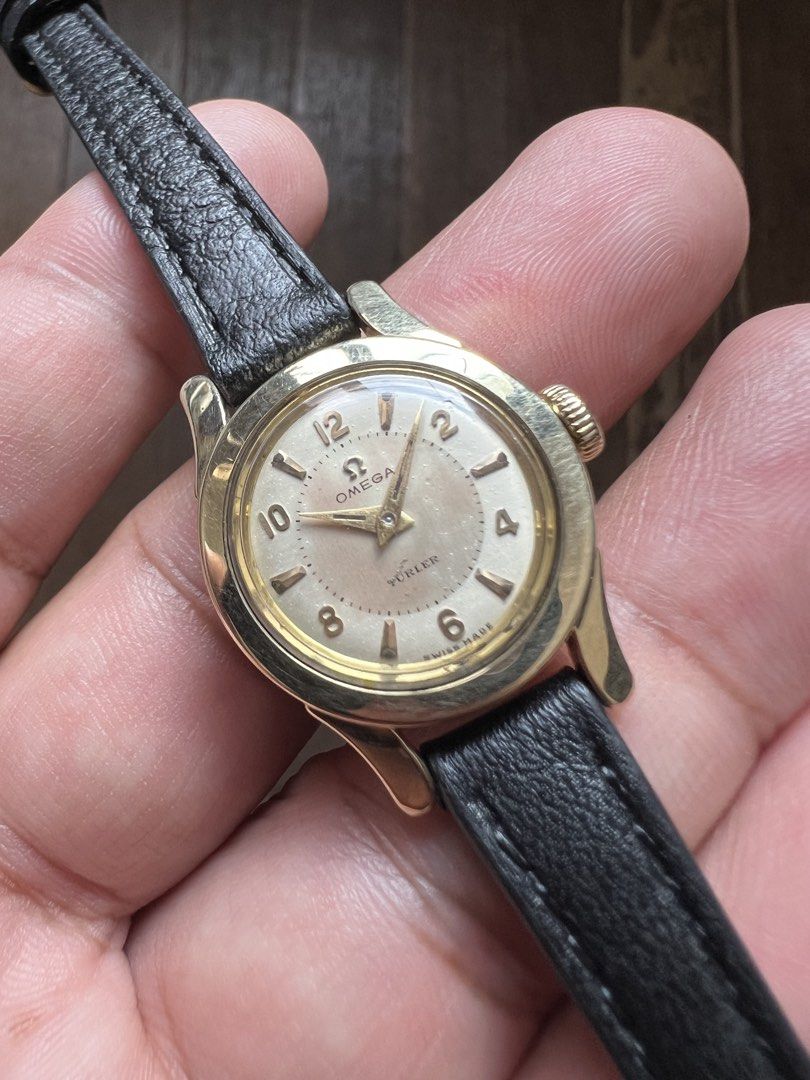 Omega Turler ladies (Category: Women's Watches) located in Manila. Submitted by dansanjose09 (Listing ID 1467615941, Image 2). Description: For Sale: Omega Turler Ladies 📌 Model: Omega Turler Ladies 📌 Reference: 📌 Production Date: 📌 Movement: Manual Wind Specifications: * Case Diameter: 22mm (excluding crown) * Lug Width: 10mm * Condition: 8/10 * Sign of usage * Polished case and crystal * gold jacket * All-original watch head * Comes with bn