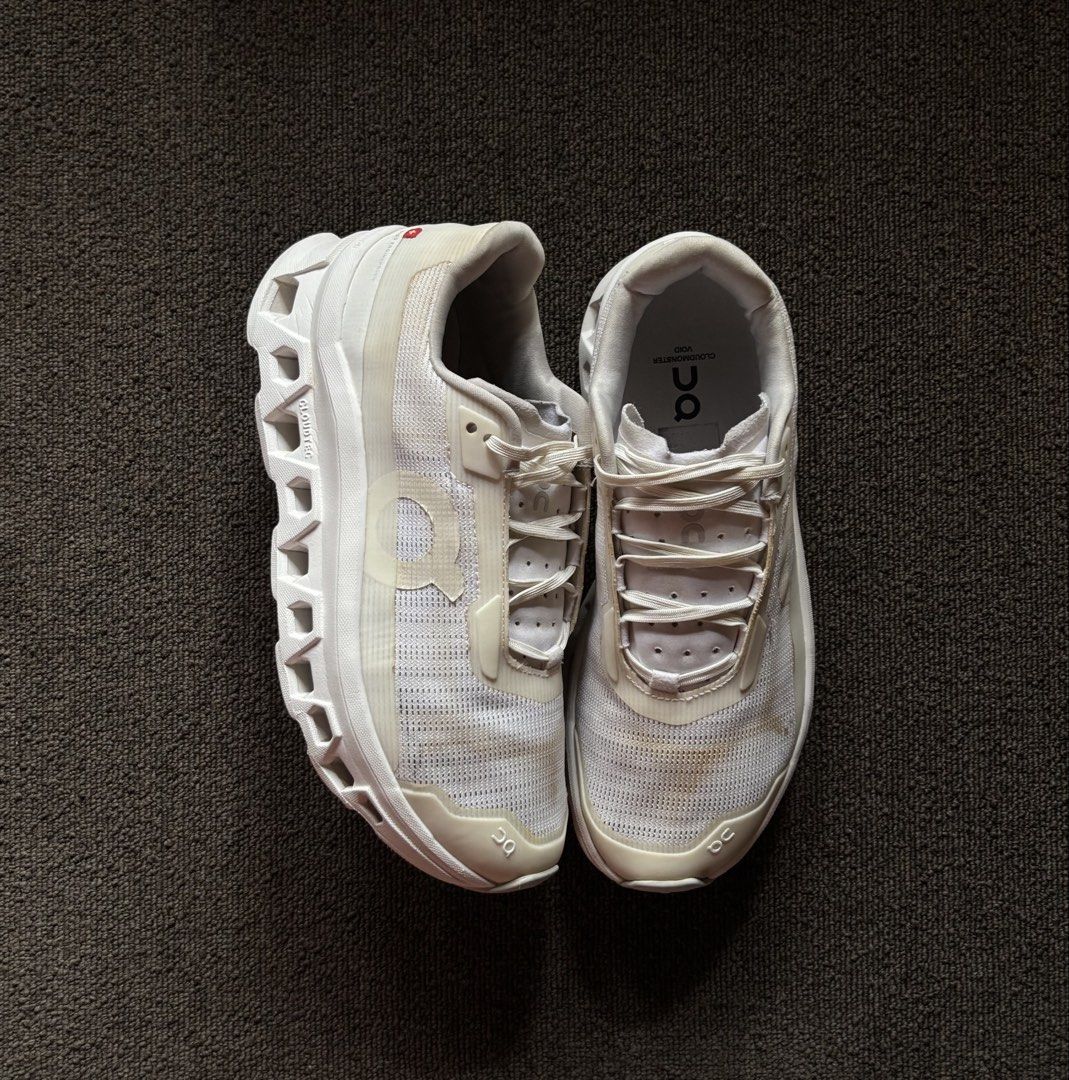On Cloudmonster Void (Category: Sneakers) located in Pasig City. Submitted by bootsoftravel_ph (Listing ID 1467644004, Image 1). Description: On Cloudmonster Void used - Good FOR SALE Pair only Free shipping!!! Issue: signs of usage , drags Price ₱ 2,800 Size: EU 40.5 / UK 7 / US 7.5 Guaranteed 100% Legit 💯 We ship nationwide 🚚.