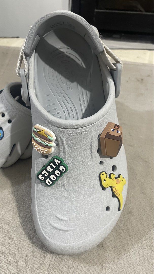 Original Crocs Clog in Gray (Category: Babies & Kids Fashion) located in Paranaque City. Submitted by mars_eshoppe (Listing ID 1467666640, Image 2). Description: Still in good condition Legit Bought in US.