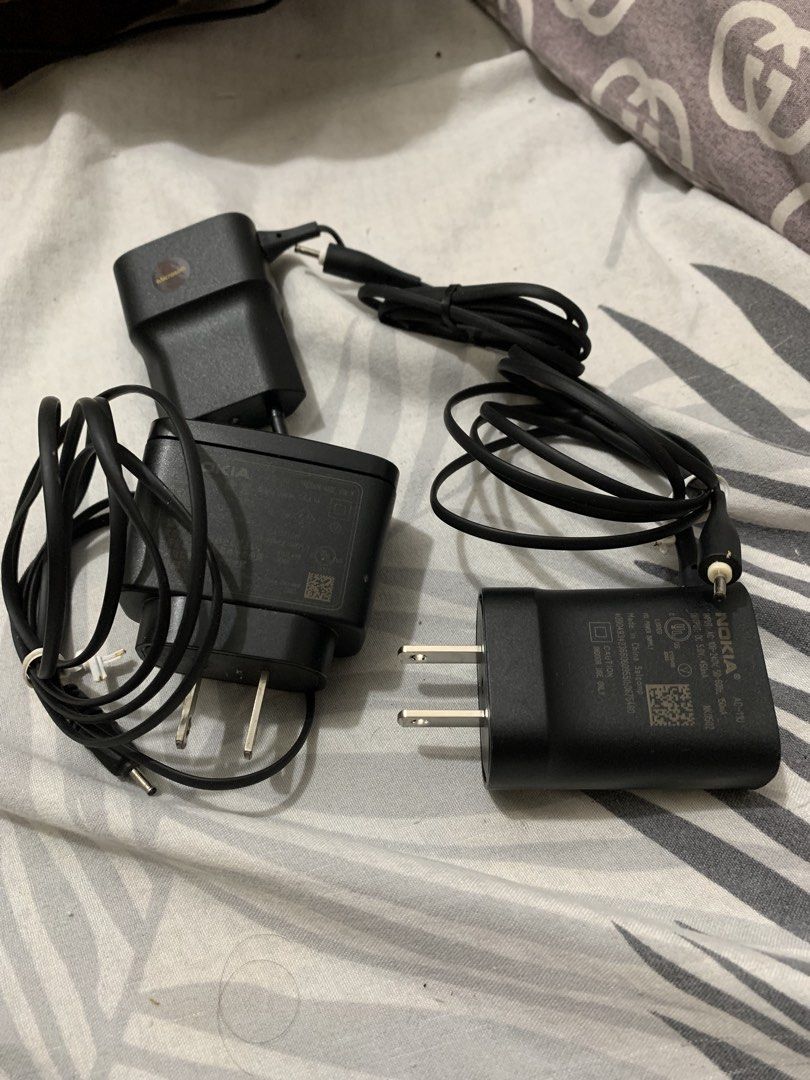 Original NOKIA Small Pin Chargers (Category: Chargers & Cables) located in Calamba. Submitted by thekidwholovesvintage (Listing ID 1467795472, Image 1). Description: ORIGINAL NOKIA SMALL PIN CHARGERS BRAND NEW FREE SHIPPING.