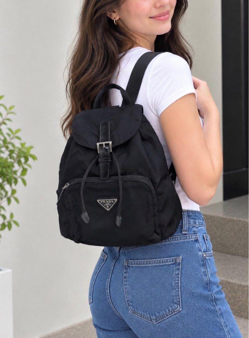 💯Original P R A D A Medium Backpack (Category: Luxury Bags & Wallets) located in Cebu City. Submitted by jam_bagelyas (Listing ID 1467838969, Image 2). Description: .