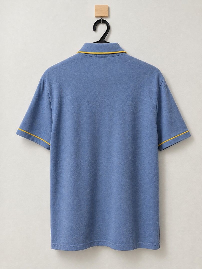 Original Penguin — Heritage Slim Fit Blue (Category: Tshirts & Polo Shirts ) located in Baliuag. Submitted by skyhiddengems (Listing ID 1467809604, Image 3). Description: Original Penguin Heritage Slim-Fit Excellent Condition Small Indicated W: 17'' L: 27'' 750 Color may vary due to lighting. Loc: Baliuag, Bulacan.