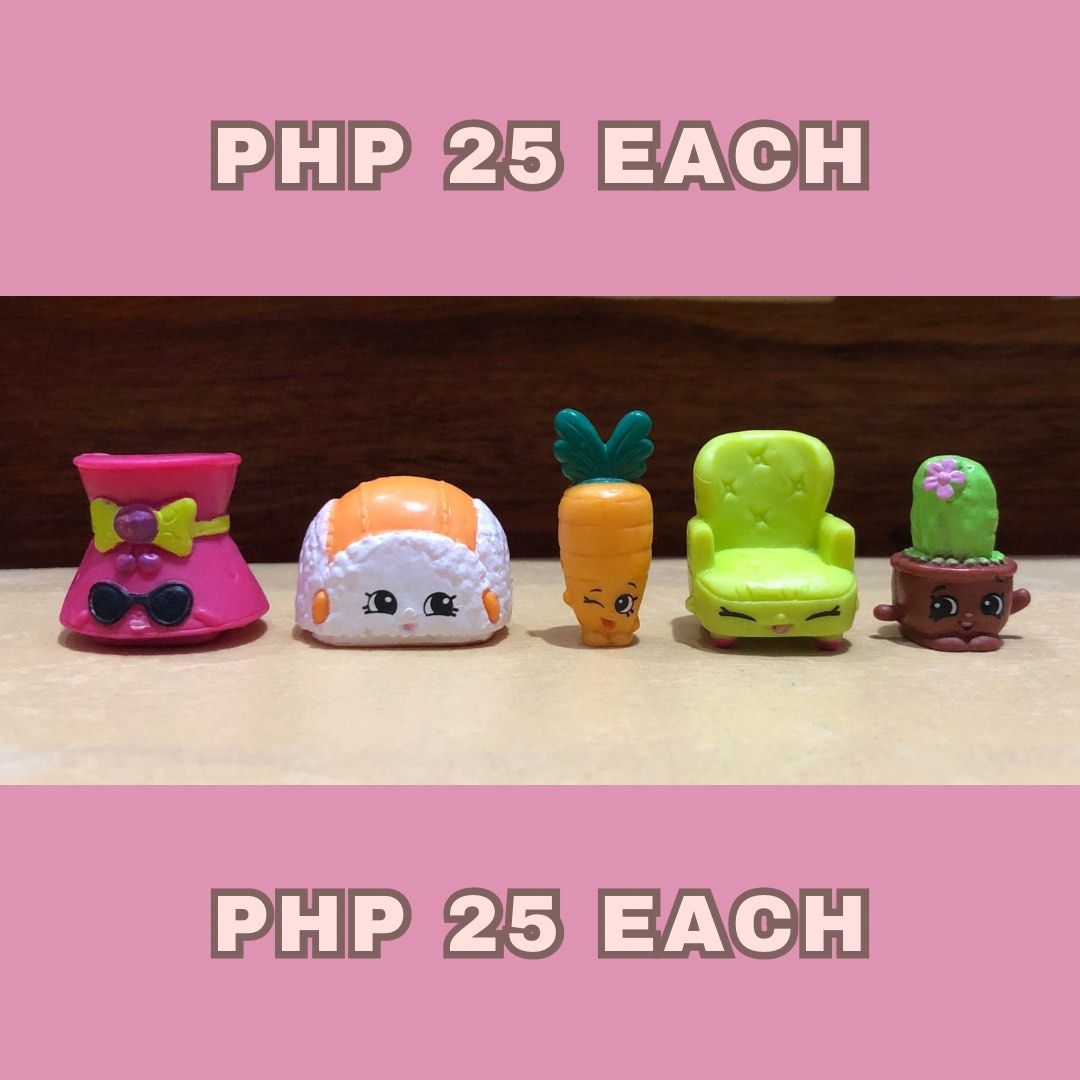 Original Shopkins (Category: Kids Toys) located in Bulacan. Submitted by lovee.mae (Listing ID 1467713854, Image 1). Description: ^^ prices are for each piece ^^ marked X are sold what you see is what you get !! 💗 preloved / secondhand / used available for layaway (installment) payment: gcash / gotyme / maya shipping: spx express (starts at ₱45) message me for more details 💋.