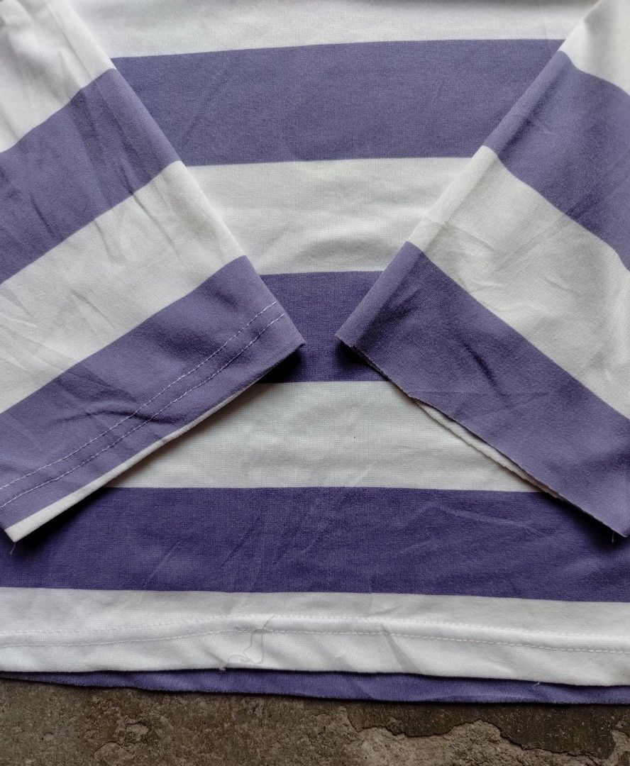 Oversize Striped Lavender Longsleeves (Category: Coats, Jackets and Outerwear) located in Muntinlupa City. Submitted by lokalthriftco. (Listing ID 1467747132, Image 3). Description: Size XL No issue Need wash Good condition.