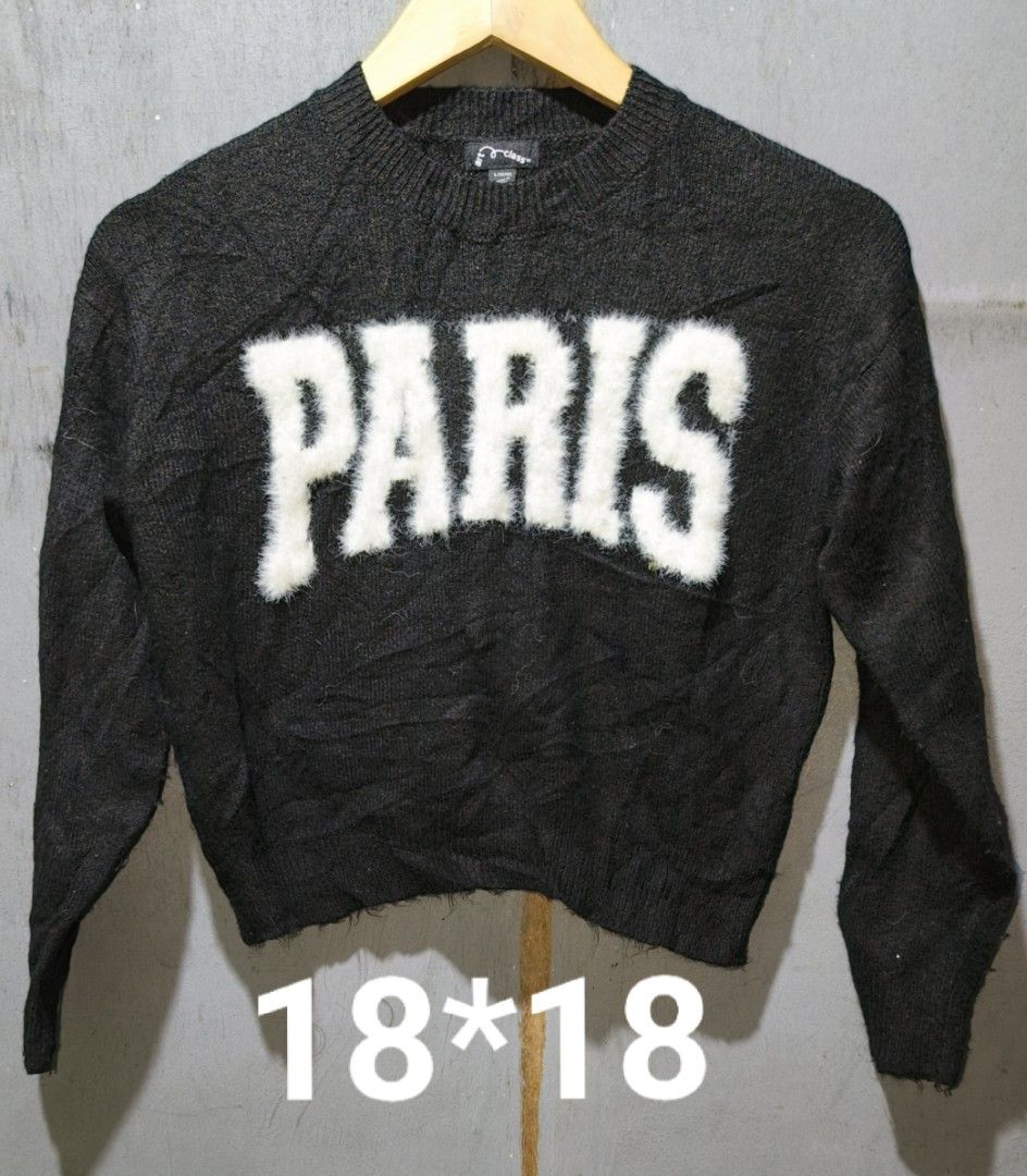 PARIS CROPPED PULLOVER WOOL (Category: Coats, Jackets and Outerwear) located in Makati City. Submitted by updownthrift (Listing ID 1467621952, Image 1). Description: NO ISSUE NEED WASH.