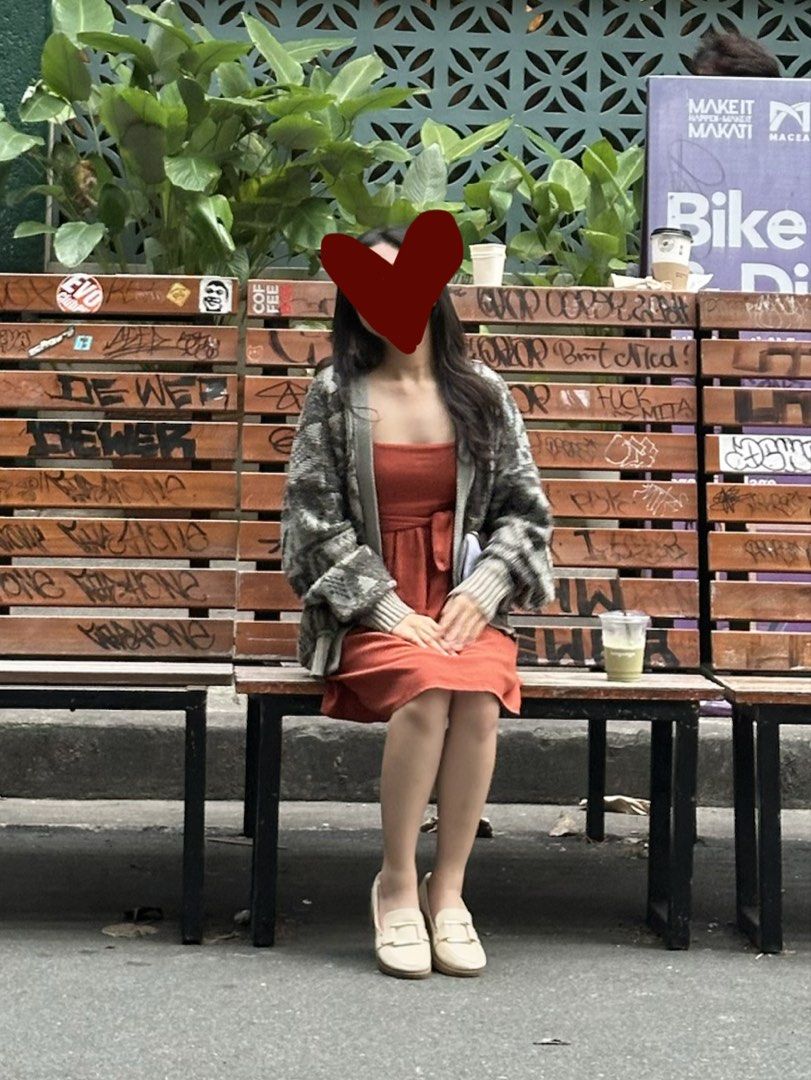 patterned oversized cardigan (Category: Coats, Jackets and Outerwear) located in Manila. Submitted by jeilantern (Listing ID 1467805466, Image 3). Description: patterned cardigan wool type, check photos to see the texture/design thick, but can be used sa washing machine or laundry hindi notice-able if naghihimulmol : ) bought on ig thrift store, no brand/tag ps: i’m also selling the dress i’m wearing here! check profile last price posted mop: gca