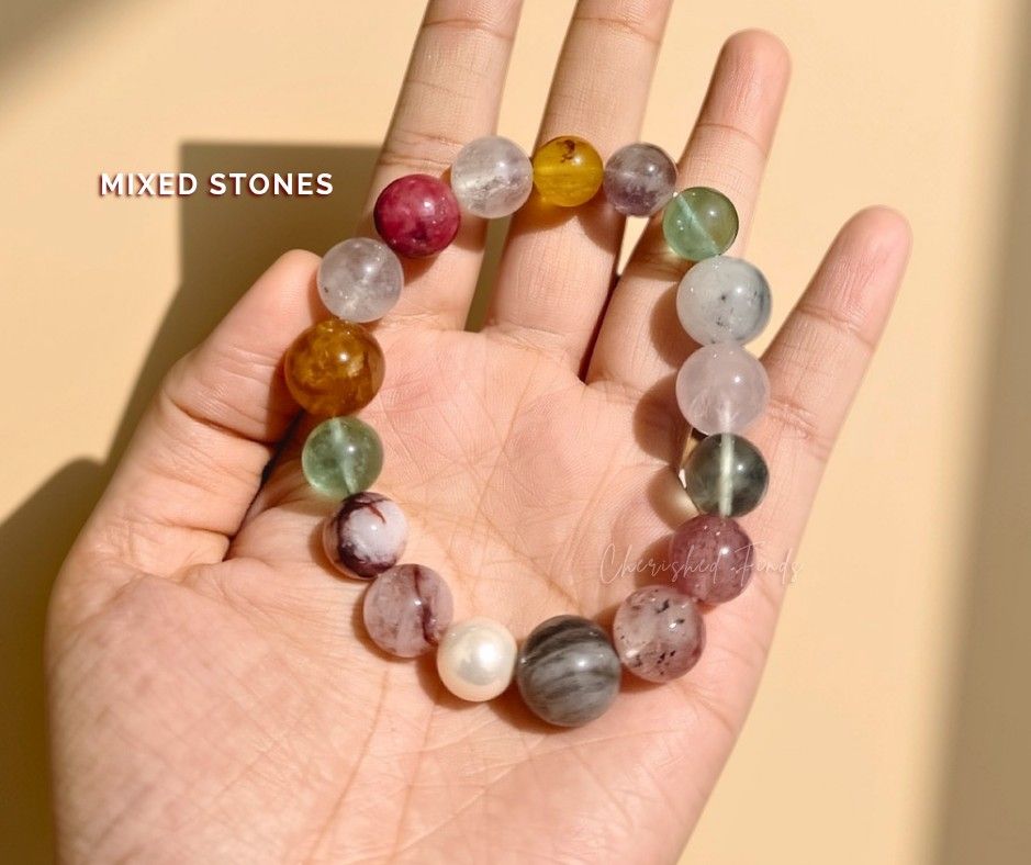 PAUBOS SALE: Natural stone bracelets - mixed, agate, quartz, etc. (Category: Bracelets) located in Caloocan City. Submitted by cherishedfinds (Listing ID 1464626265, Image 2). Description: - All bracelet is made of natural stone. - PAUBOS SALE, BARGAIN PRICE ALREADY - Previously @199, Now at ₱169 only 😍 - Note: Some beads may have slight imperfections in shape, roundness, or surface details. These are normal characteristics. - Spend 500, get a f
