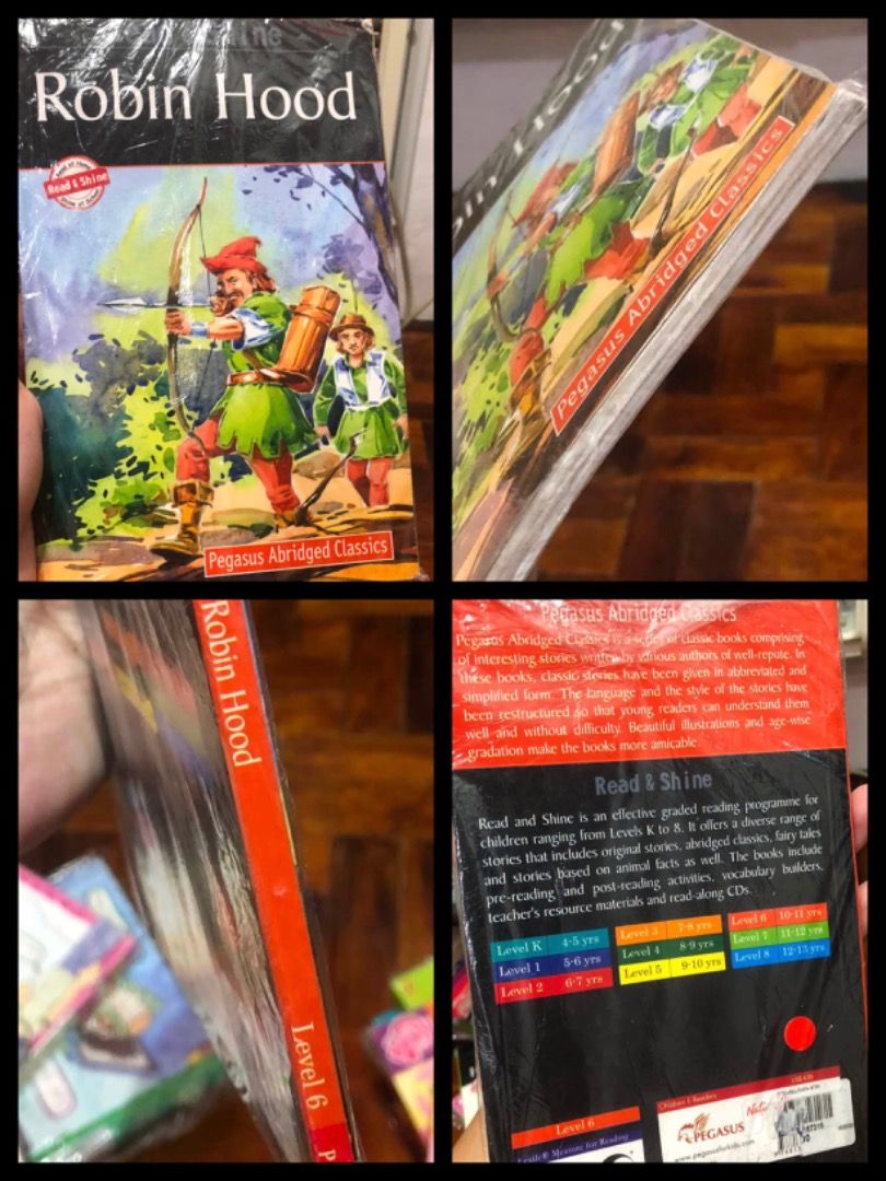 [PB] Level 6 Read & Shine - Pegasus Abridged Classics : Robin Hood (Category: Children's Books) located in San Juan City. Submitted by ttanmien (Listing ID 1467613839, Image 1). Description: ⚜️✨⚜️✨⚜️✨⚜️✨⚜️✨⚜️ 💁🏻‍♀️SELLING PRICE: ₱100 Original Price: Around ₱350~₱500 💁🏻‍♀️Book Genre: Fiction, Children's fiction, Adventure Fiction, Folklore, Legends, Historical Fiction, Children's Literature, Graded Reader 💁🏻‍♀️Book insight: The book follows 