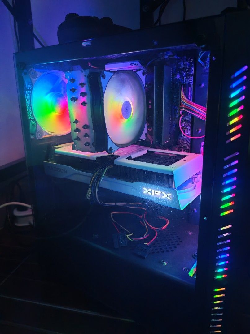 PC FOR SALW (Category: Desktops) located in Manila. Submitted by _frncis (Listing ID 1467778106, Image 2). Description: FOR SALE ONLY (negotiable) Specs: CPU: Intel 7-10700 2.90ghz GPU: RX 9060 XT 16GB RAM: 32gb 2667/mts SSD: 2 TB NVME PSU: FSP 5000+ 400w UHD 630 (igpu) MOBO: MSI MAG B460M MORTAR WIFI GOOD FOR 👇 Streaming ☑ Editing ☑ Rendering ☑ Gaming ☑ 1440p ☑ LOCATION📍 Mexico pampanga or around metro manila.