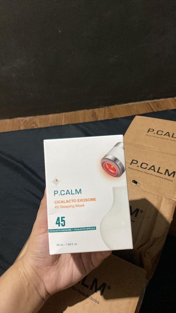 p.calm Cicalacto Exosome 45 Sleeping Mask 50ml (BUNDLE) (Category: Face Care) located in Manila. Submitted by koalalangot (Listing ID 1467702169, Image 2). Description: - Authentic P.CALM Cicalacto Exosome 45 Sleeping Mask - Size: 50ml tube - Condition: Brand new, unopened in original packaging - Formulated with Cicalacto Exosome and Spicule to fade acne marks and dark spots - Enhanced absorption technology for overnight skin renewal - Perfect ad