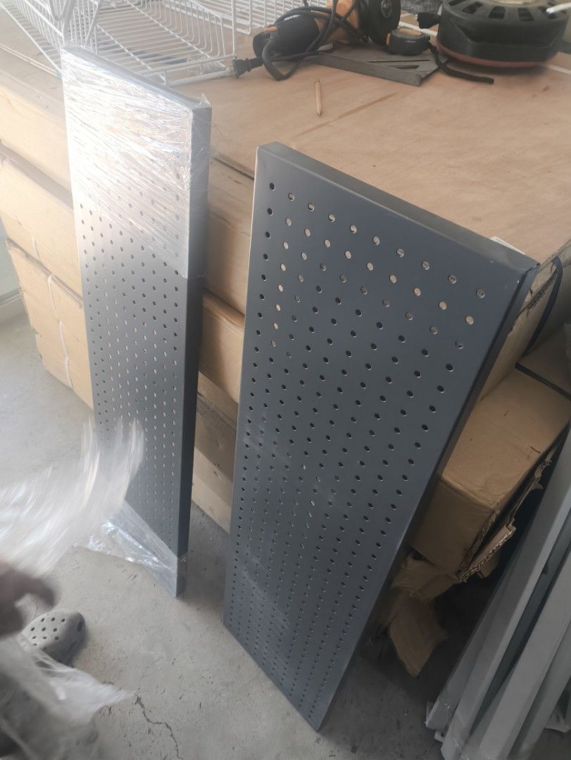 Pegboards gray (Category: Shelves, Cabinets & Racks) located in Manila. Submitted by mmarie092523 (Listing ID 1467717457, Image 1). Description: Size: 11 inch x 1m x 1 inch bend color: gray.