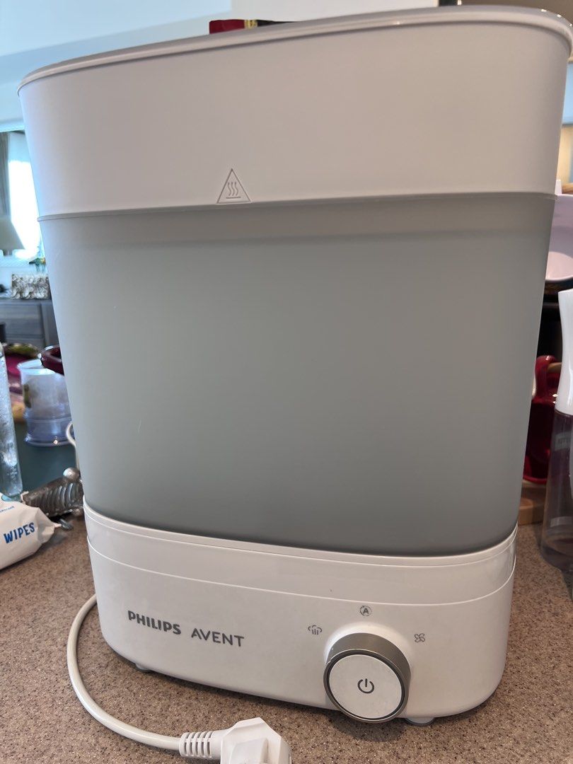 Philips Avent Steam Sterilizer & Bottle Dryer (Category: Breastfeeding & Bottle Feeding) located in Muntinlupa City. Submitted by thriftpandamnl (Listing ID 1467823728, Image 1). Description: 🍼 FOR SALE: Philips Avent Premium Steriliser & Bottle Dryer 🤍 Make bottle cleaning easier with the Philips Avent Premium Steriliser and Dryer! ✨ Sterilises and dries baby bottles and accessories ✨ Ready in approximately 40 minutes ✨ Keeps contents sterile 