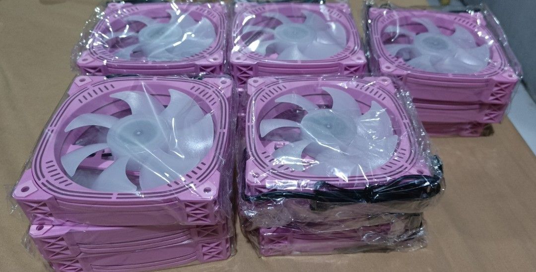 Pink System Fans ARGB 6-Pin (Category: Computer Parts) located in Cabanatuan. Submitted by jeff26manu65619 (Listing ID 1467615687, Image 2). Description: Pink System Fans ARGB 6- Pin 150 - Per Fan 250 - Remote Contol and RGB Hub AGL, Cabanatuan Nueva Ecija.