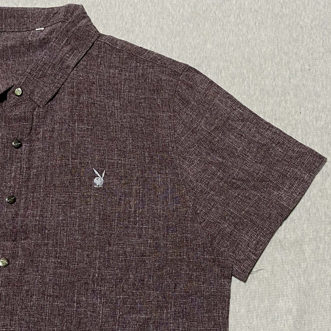 playboy (Category: Shirts) located in Mabalacat. Submitted by stellargarments (Listing ID 1467645361, Image 3). Description: Length: 27 Width : 20 Condition: 9.8/10 QUALITY NA QUALITY! EMBROIDERED LOGO!!!! WITH 2 POCKETS COMPLETE BUTTONS SUPER NICE & KINIS! VERY COMFY & SMOOTH ON SKIN NEED WASH NO MAJOR STAIN FRESH FROM BALE.