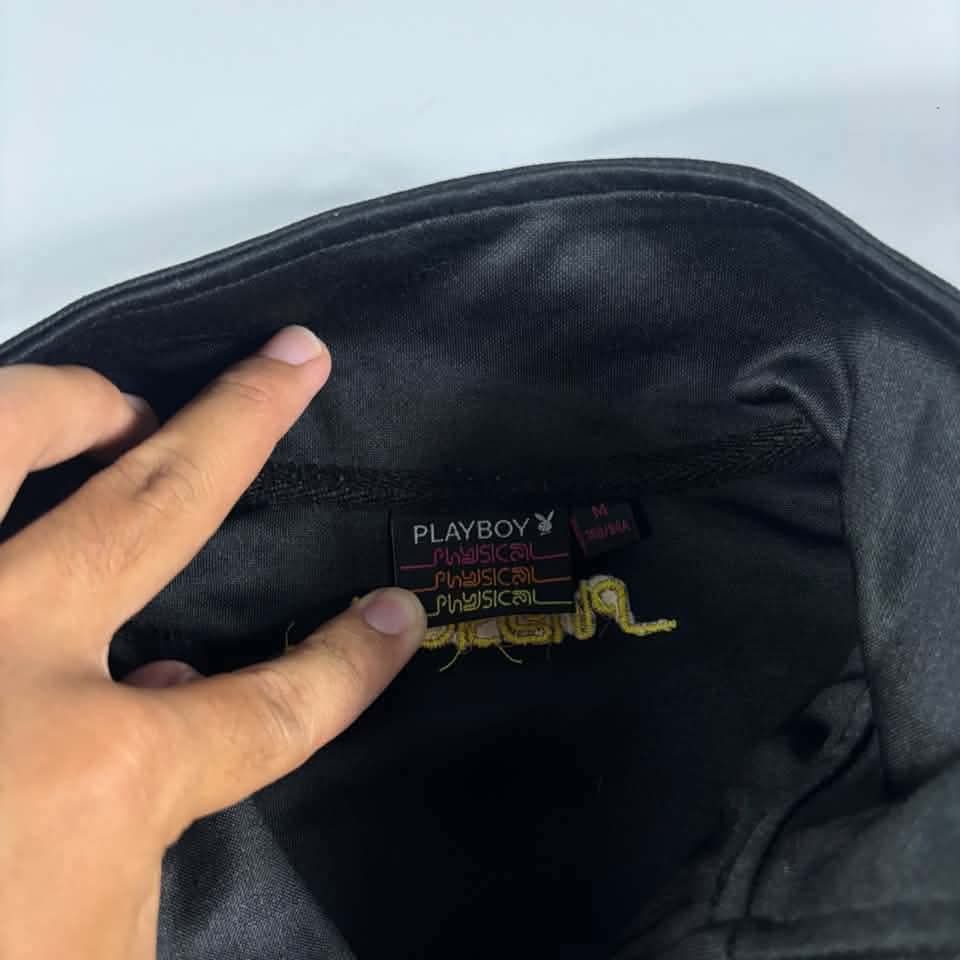 Playboy Side Logo Track Jacket (Category: Coats, Jackets and Outerwear) located in Quezon City. Submitted by herisestyle (Listing ID 1467723753, Image 3). Description: In perfect condition, 9.5/10 color rate, medium sized (26inches long) stretchable..