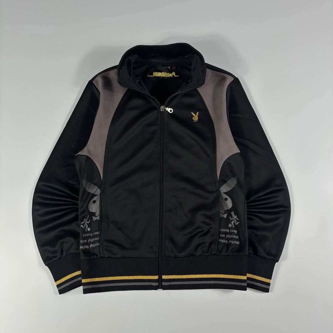 Playboy Side Logo Track Jacket (Category: Coats, Jackets and Outerwear) located in Quezon City. Submitted by herisestyle (Listing ID 1467723753, Image 2). Description: In perfect condition, 9.5/10 color rate, medium sized (26inches long) stretchable..