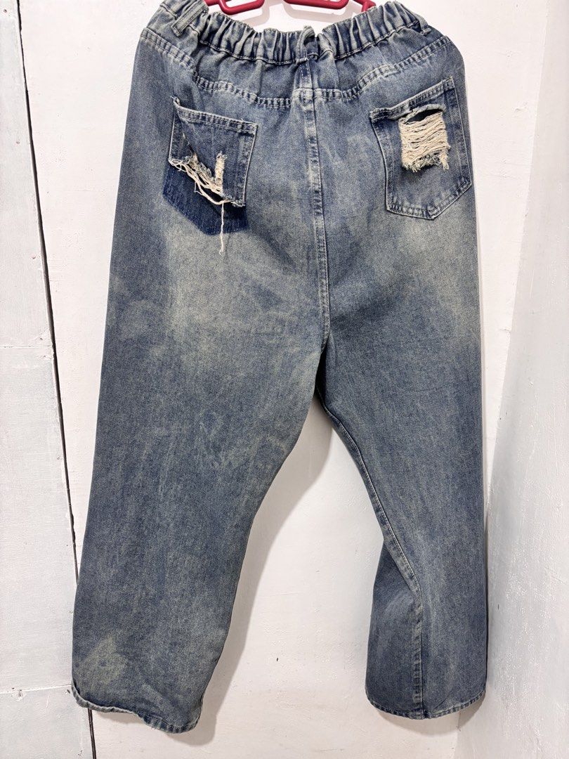 Plus Size Vintage Wash Distressed Denim Jeans (Category: Jeans) located in Caloocan City. Submitted by ymiese (Listing ID 1467725409, Image 2). Description: size 2XL (38-40inches waist, 40 inches length) mop: maribank/gotyme mod: j&t/sdd/ggx.