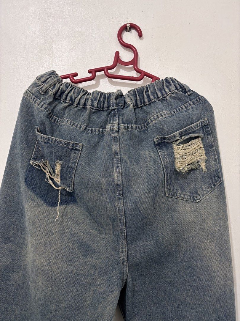 Plus Size Vintage Wash Distressed Denim Jeans (Category: Jeans) located in Caloocan City. Submitted by ymiese (Listing ID 1467725409, Image 3). Description: size 2XL (38-40inches waist, 40 inches length) mop: maribank/gotyme mod: j&t/sdd/ggx.