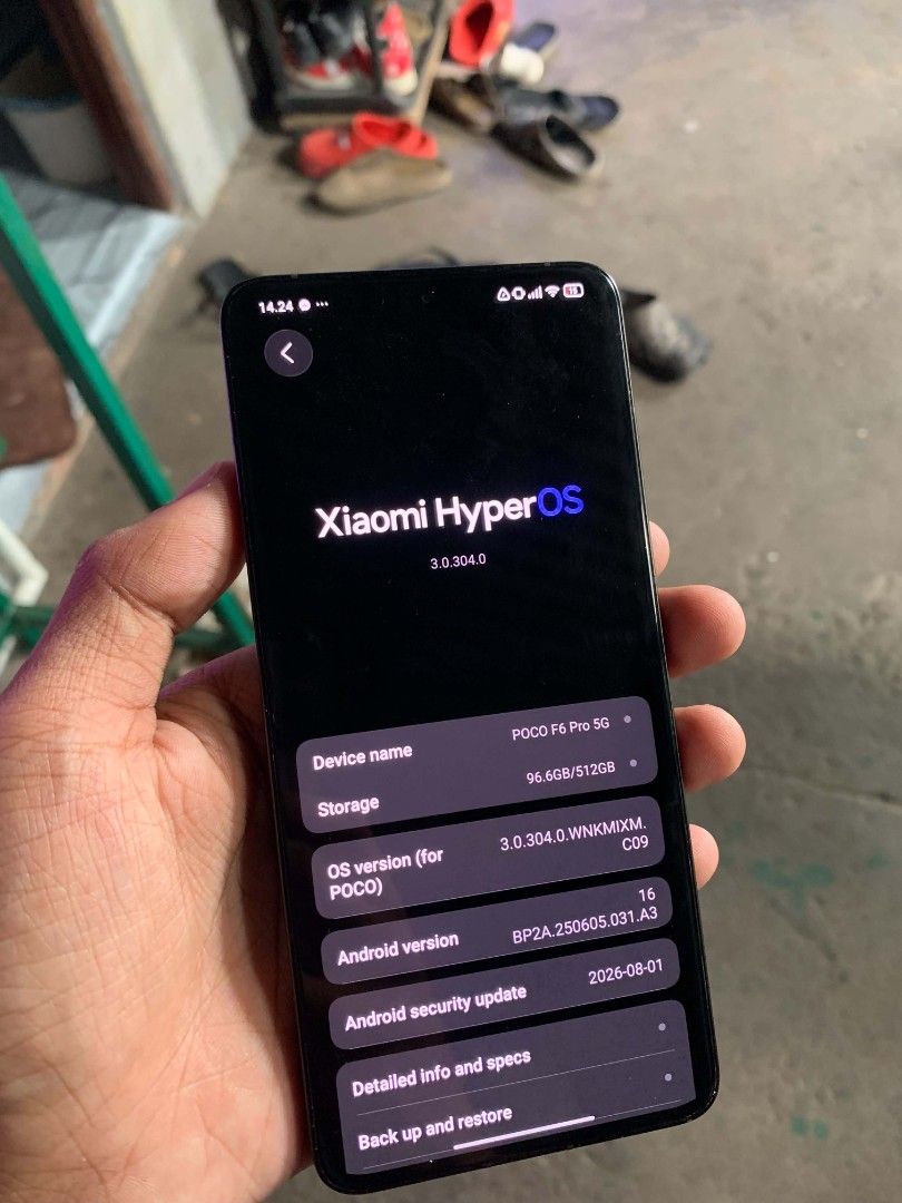 POCO F6 PRO 5G (Category: Xiaomi) located in Manila. Submitted by fierce_jhonlui (Listing ID 1467700456, Image 2). Description: FOR SALE OR SWAP OFFER LANG SWAPPING IS HIGHER!!! Specs: • Model: POCO F6 Pro 5G • RAM: 12GB • Storage: 512GB • Processor: Qualcomm Snapdragon 8 Gen 2 • Display: 6.67" AMOLED • Resolution: 3200 × 1440 (WQHD+) • Refresh Rate: Up to 120Hz • Battery: 5,000mAh • Charging: 120W HyperCharge • Rear Camera: 50MP OIS + 8MP Ultra-