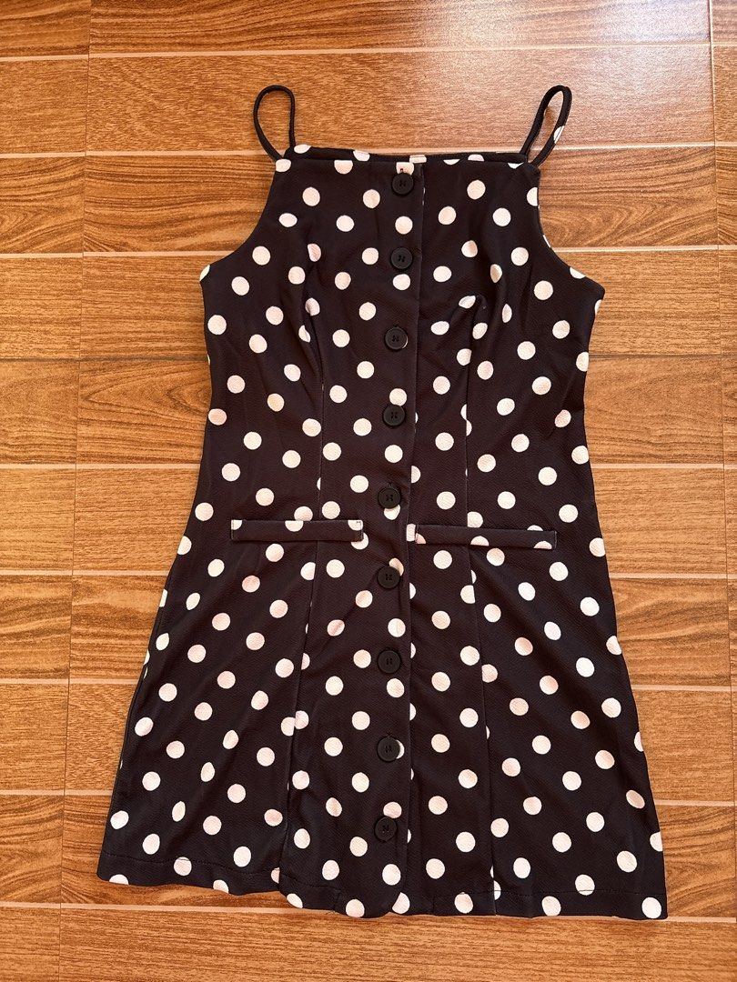 polka dot cami dress with buttons (Category: Dresses) located in Manila. Submitted by _foryou (Listing ID 1467672873, Image 1). Description: super cuteee!! never been worn but can send when worn!.