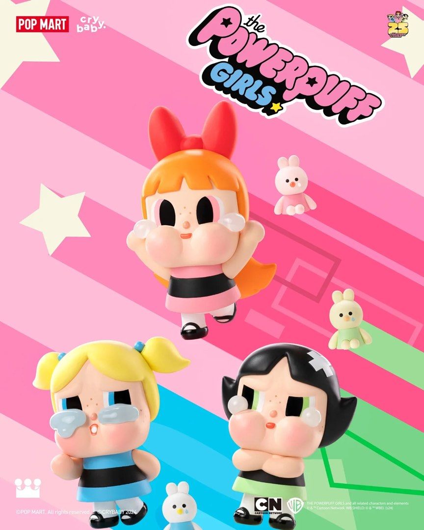 Pop Mart- Crybaby Powerpuff Girls Figures (Category: Designer & Blind Box Toys) located in Pasig City. Submitted by clarsethsof.ph (Listing ID 1467513915, Image 2). Description: Condition- used for display only nakalagay lang case. •SET for 1,700 only w/ free sf :) -original -good condition -with unsealed box & unsealed foil -with card rfs: decluttering some figurines.