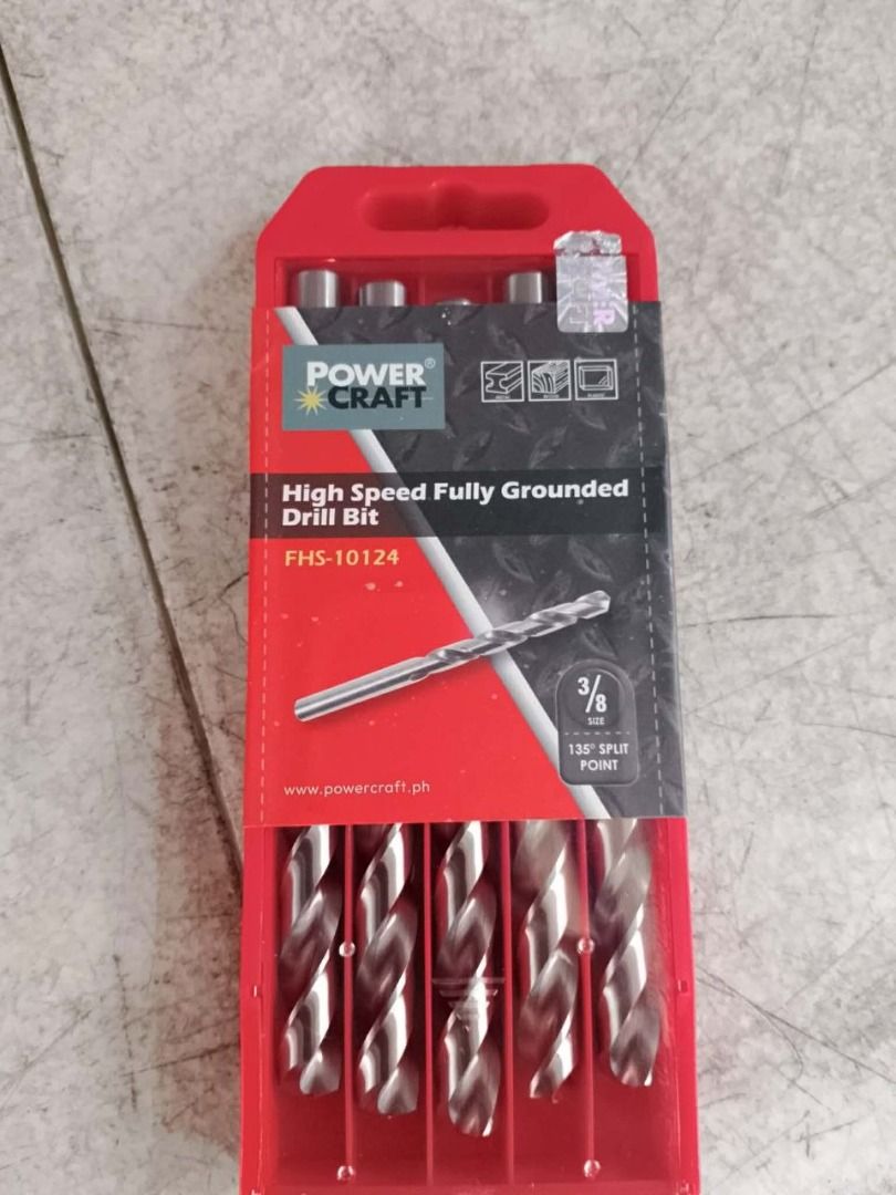 Powercraft metal drill bit Specs: 3/8" (Category: Construction Tools & Equipment) located in Manila. Submitted by joeyroque09 (Listing ID 1467684437, Image 2). Description: Powercraft metal drill bit Specs: 3/8".