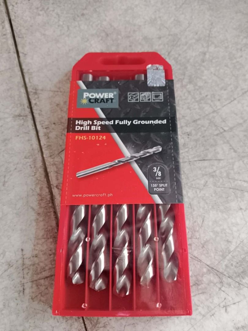 Powercraft metal drill bit Specs: 3/8" (Category: Construction Tools & Equipment) located in Manila. Submitted by joeyroque09 (Listing ID 1467684437, Image 1). Description: Powercraft metal drill bit Specs: 3/8".