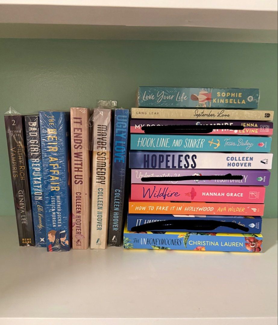 Preloved books (romance & fantasy) (Category: Storybooks) located in Balanga. Submitted by liiiizzzzzzzzz (Listing ID 1467527377, Image 1). Description: 💌dm me for the price and condition of the books - Genre: YA Romance & Contemporary Fiction - Authors: Colleen Hoover, Tessa Bailey, Sophie Kinsella, Cassandra Clare, Lauren Kate - Condition: some are only read once but the other books have flaws .