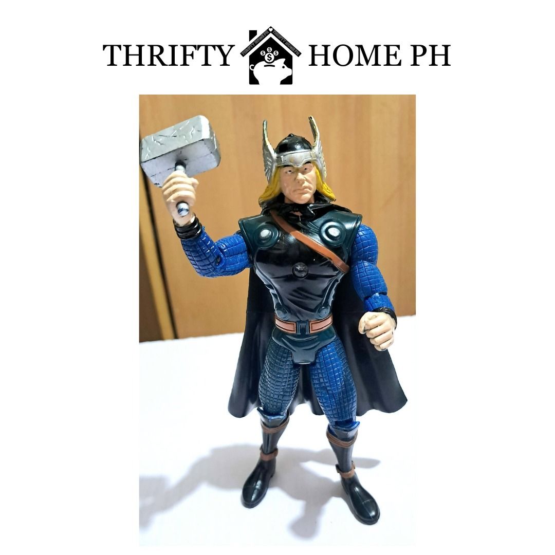Preloved collectible action figure; Thor; interactive/movable arms & legs (Category: Other Merchandise) located in Manila. Submitted by thriftyhome_ph (Listing ID 1467753917, Image 1). Description: Preloved collectible action figure; Thor; interactive/movable arms & legs. DESCRIPTION: 1. Interactive/movable arms & legs. 2. Ht: 5.5 inches. 3. Plastic materials. PRICE: Php 125.