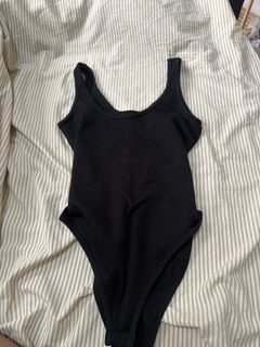 Abercrombie and Fitch Black Satin Bodysuit, Women's Fashion, Tops ...