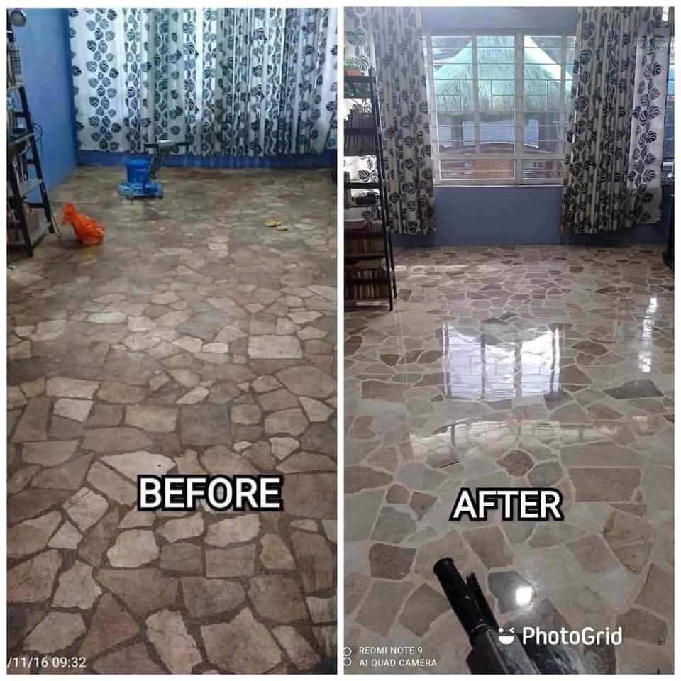 Professional Floor Polishing and Buffing Service (Category: Construction & Building Materials) located in Pasig City. Submitted by jnnnngg (Listing ID 1467610335, Image 1). Description: - Professional floor polishing and restoration service - Revives dull, stained, or worn marble, terrazzo, and natural stone - Removes deep-seated grime and restores mirror-like shine - Uses heavy-duty rotary floor buffers - Message us your floor area for a custom 